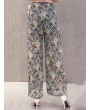 Printed Loose Chiffon Wide Leg Pants